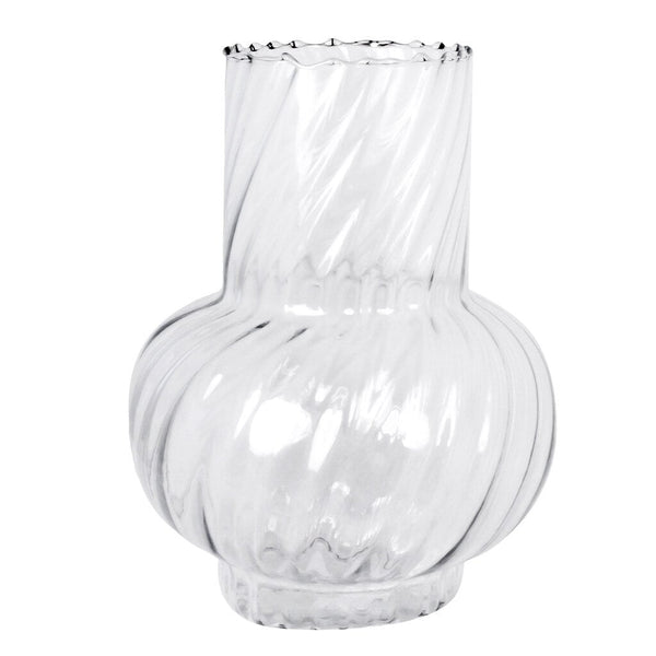 Strömshaga Glasvase Nora Swirl, Transparent, 22,5 cm