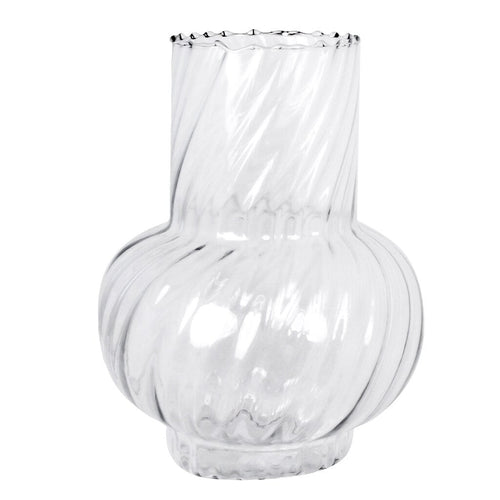 Strömshaga Glasvase Nora Swirl, Transparent, 22,5 cm